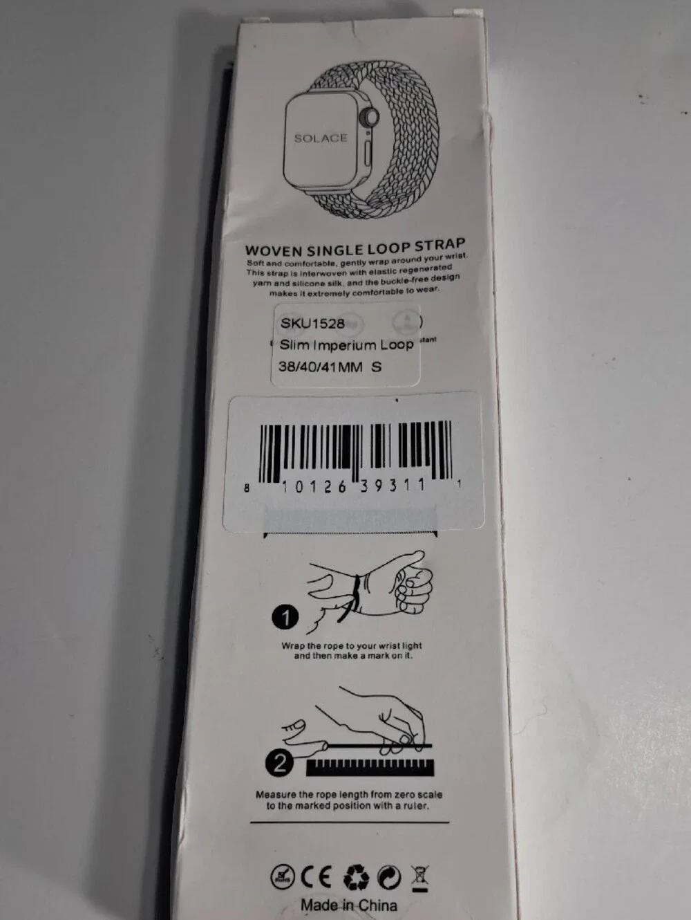 Solace Slim Imperium Loop for Apple Smart Watch Band- Black